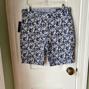 Polo Golf Ralph Lauren Mens Shorts navy blue and white floral pattern size 30